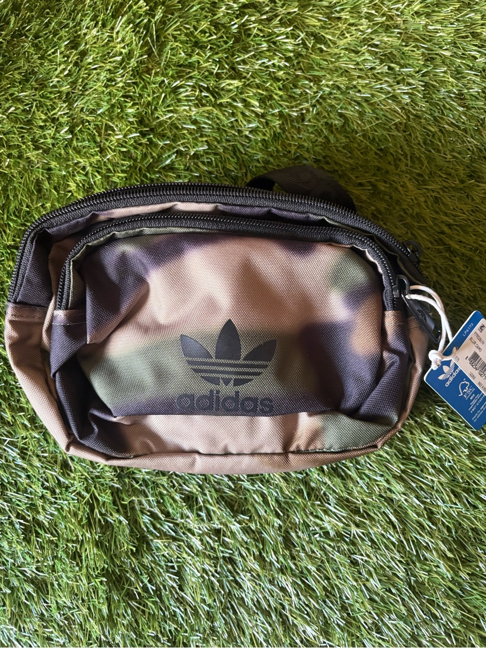 Vintage Adidas Camo Fanny Pack Hip Belt Shoulder Bag NWT